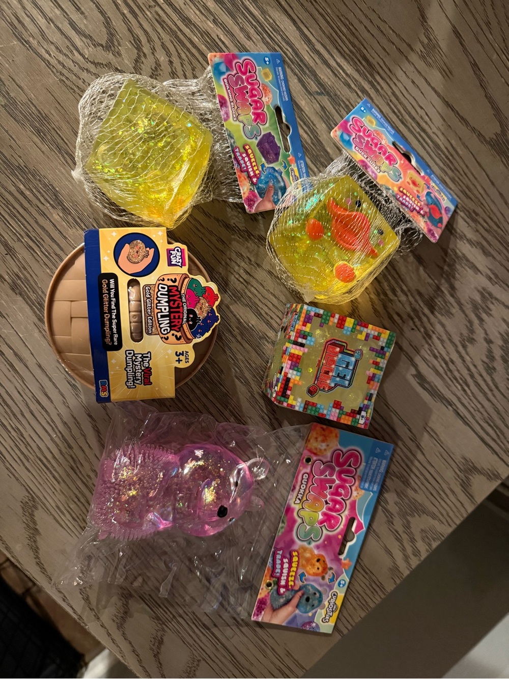 Assorted Squishy & Sensory Toys - Yellow, Pink, Clear